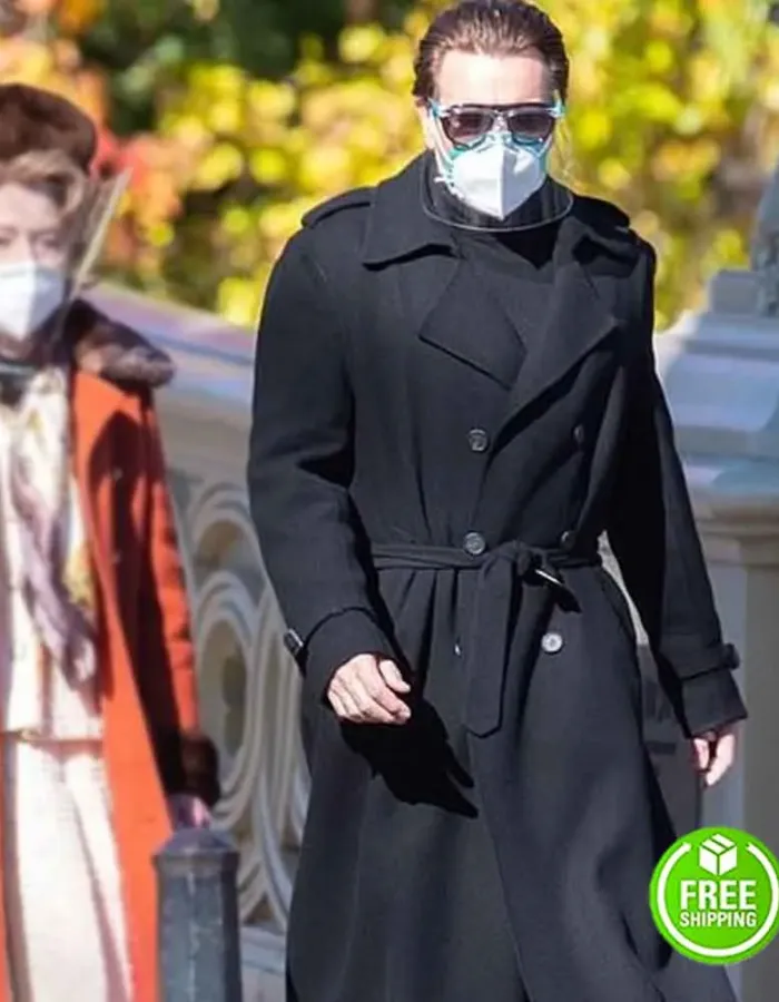 HALSTON EWAN MCGREGOR BLACK TRENCH COAT HALSTON EWAN MCGREGOR BLACK TRENCH COAT
