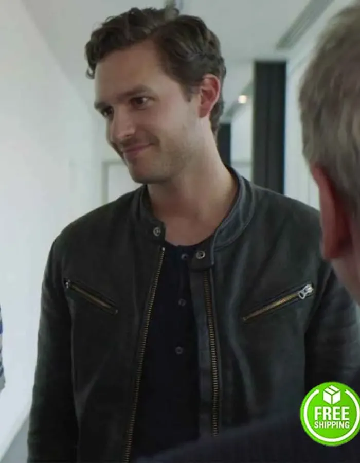 FLEABAG BEN ALDRIDGE (ARSEHOLE GUY) BLACK LEATHER JACKET