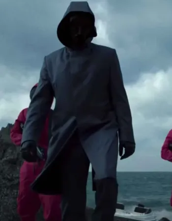 SQUID GAME LEE BYUNG-HUN (FRONTMAN) LEATHER COSTUME COAT
