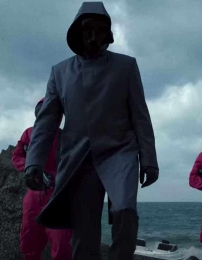 SQUID GAME LEE BYUNG-HUN (FRONTMAN) LEATHER COSTUME COAT