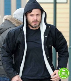 GONE BABY GONE CASEY AFFLECK (PATRICK KENZIE) SHEARLING BLACK COTTON JACKET