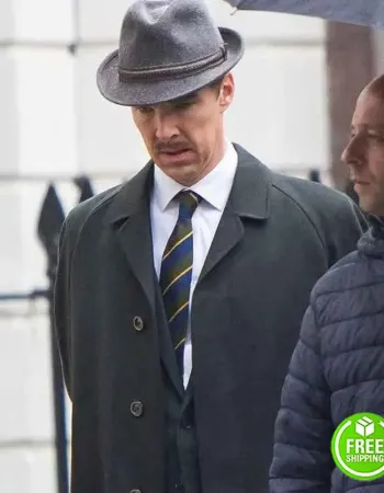 IRONBARK BENEDICT CUMBERBATCH (GREVILLE WYNNE) BLACK TRENCH COAT