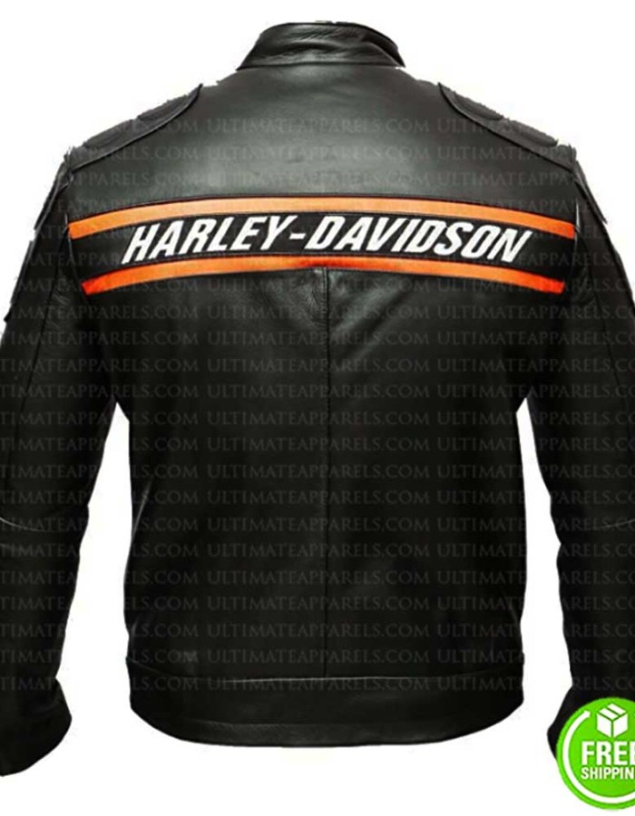 Bill Goldberg Biker Black Leather Jacket