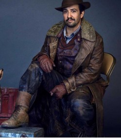 HIS DARK MATERIALS LIN-MANUEL MIRANDA DISTRESSED BROWN COAT HIS DARK MATERIALS LIN-MANUEL MIRANDA DISTRESSED BROWN COAT