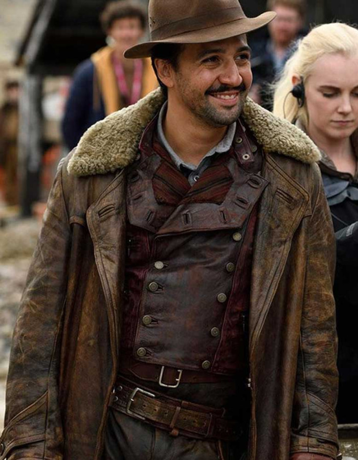 HIS DARK MATERIALS LIN-MANUEL MIRANDA DISTRESSED BROWN COAT HIS DARK MATERIALS LIN-MANUEL MIRANDA DISTRESSED BROWN COAT
