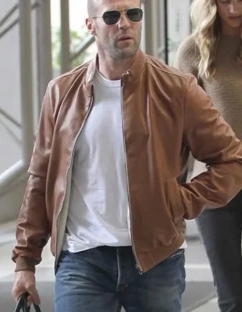 JASON STATHAM BOMBER BROWN JACKET JASON STATHAM BOMBER BROWN JACKET