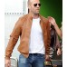 JASON STATHAM BOMBER BROWN JACKET