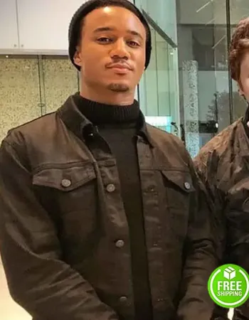 SHAFT JESSIE T. USHER (JOHN JJ SHAFT) BLACK COTTON JACKET
