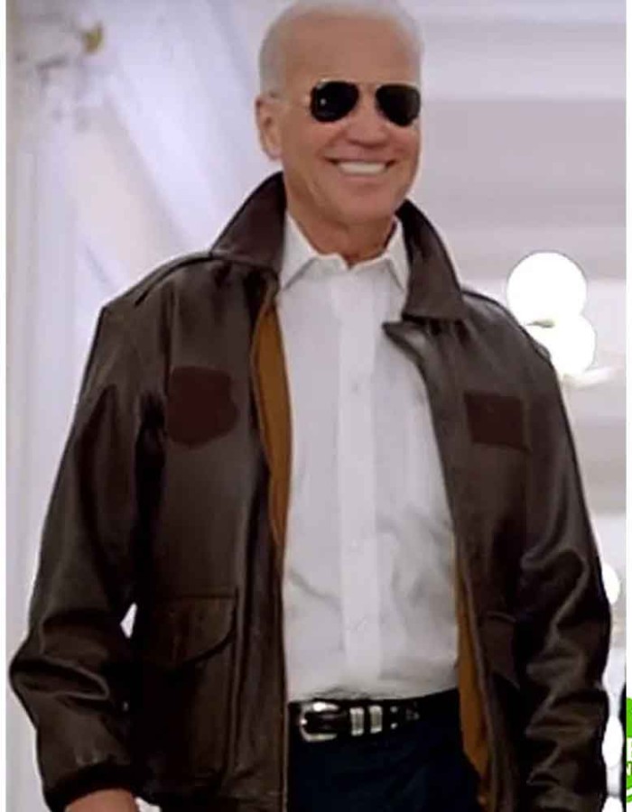 JOE BIDEN BROWN AVIATOR JACKET JOE BIDEN BROWN AVIATOR JACKET