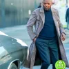SHAFT SAMUEL L. JACKSON (JOHN SHAFT) GREY SUEDE LEATHER DUSTER COAT