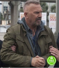 CRIMINAL KEVIN COSTNER (JERICHO STEWART) GREEN COTTON JACKET 