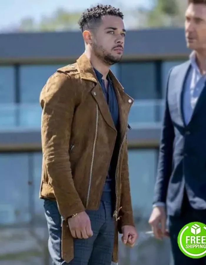 LAW AND ORDER: ORGANIZED CRIME NICK CREEGAN (RICHARD WHEATLEY, JR.) BROWN SUEDE JACKET