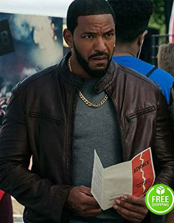 THE BOYS LAZ ALONSO (MOTHER’S MILK) BROWN LEATHER JACKET