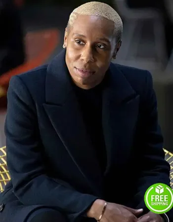 WESTWORLD SEASON 3 LENA WAITHE (ASH) DARK BLUE WOOL COAT