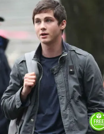 PERCY JACKSON: SEA OF MONSTERS LOGAN LERMAN (PERCY JACKSON) GREY COTTON JACKET