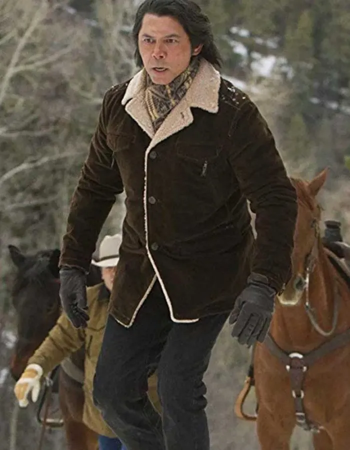 LONGMIRE LOU DIAMOND PHILLIPS BROWN SHEARLING COAT