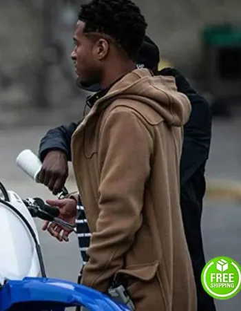 CHARM CITY KINGS LOUIS STANCIL BROWN WOOL HOODED COAT