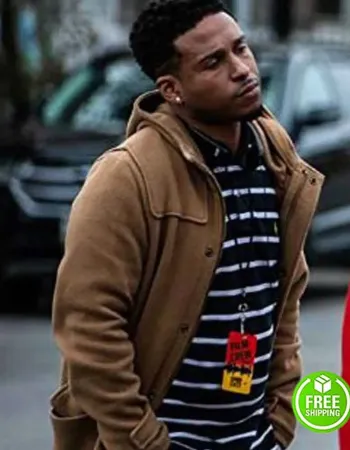CHARM CITY KINGS LOUIS STANCIL BROWN WOOL HOODED COAT
