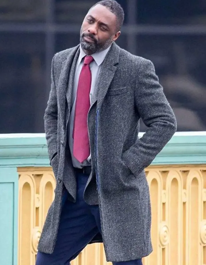 LUTHER IDRIS ELBA GREY COAT