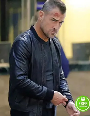 MACGYVER GEORGE EADS (JACK DALTON) BLACK BOMBER LEATHER JACKET