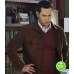 HOW TO GET AWAY WITH MURDER MATT MCGORRY (ASHER MILLSTONE) BROWN SUEDE LEATHER JACKET