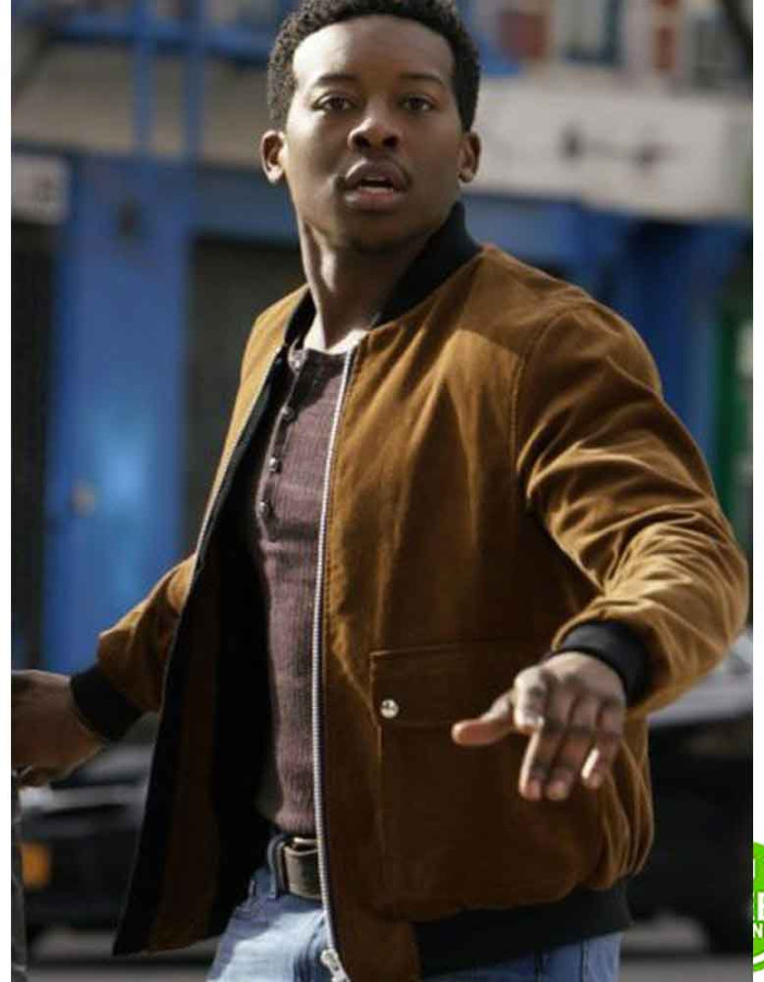 GOD FRIENDED ME BRANDON MICHEAL HALL (MILES FINER) SUEDE BOMBER JACKET