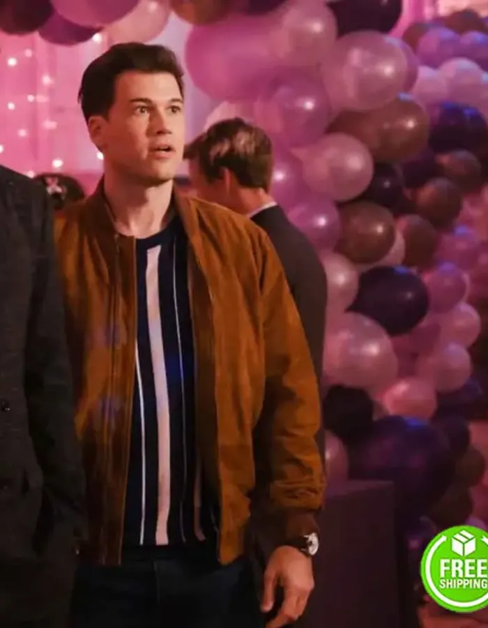 LEGENDS OF TOMORROW SEASON 5 NICK ZANO (NATE  HEYWOOD) BROWN SUEDE JACKET