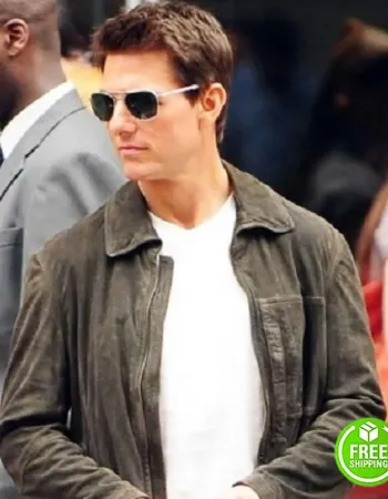 OBLIVION TOM CRUISE (JACK HARPER) GRAY SUEDE LEATHER JACKET