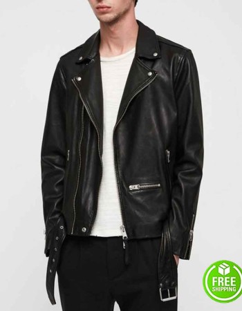 ARROW STEPHEN AMELL (OLIVER QUEEN) BLACK BIKER LEATHER JACKET