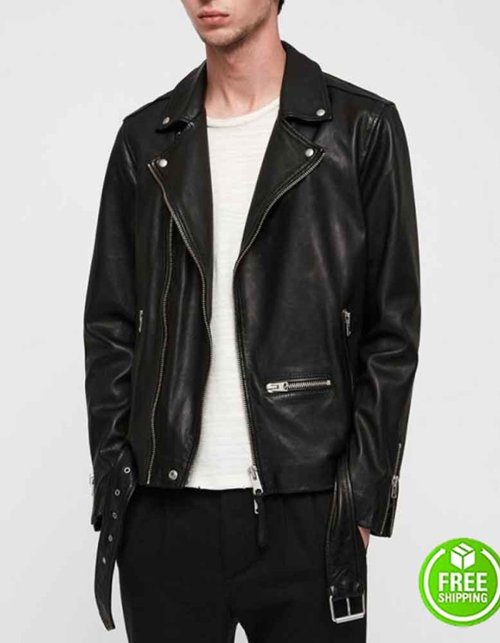 ARROW STEPHEN AMELL (OLIVER QUEEN) BLACK BIKER LEATHER JACKET