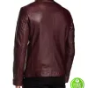 ARROW STEPHEN AMELL (OLIVER QUEEN) MAROON AVIATOR CAFE RACER JACKET