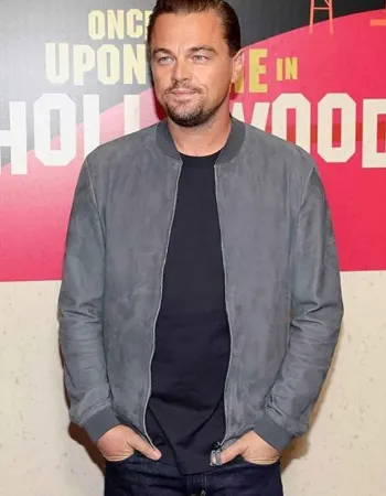 ONCE UPON A TIME IN HOLLYWOOD LEONARDO DICAPRIO BOMBER LEATHER JACKET ONCE UPON A TIME IN HOLLYWOOD LEONARDO DICAPRIO BOMBER LEATHER JACKET