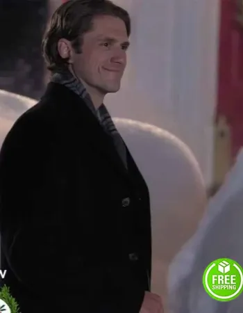 ONE ROYAL HOLIDAY AARON TVEIT (JAMES GALANT) BLACK TRENCH COAT