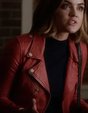 PRETTY LITTLE LIARS ARIA MONTGOMERY RED JACKET 