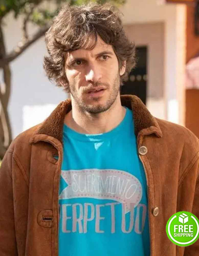 THE NEIGHBOR QUIM GUTIERREZ (JAVIER) BROWN SUEDE COAT