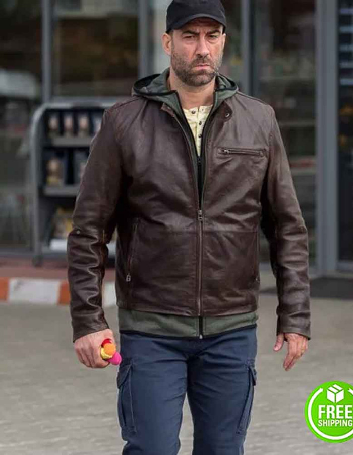 UMBRE SEASON 3 SERBAN PAVLU (RELU) BROWN LEATHER JACKET