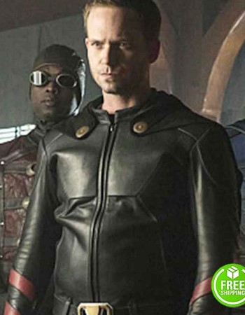 LEGENDS OF TOMORROW PATRICK J. ADAMS (REX TYLER) BLACK LEATHER JACKET LEGENDS OF TOMORROW PATRICK J. ADAMS (REX TYLER) BLACK LEATHER JACKET