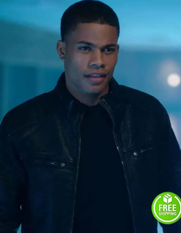 RIVERDALE JORDAN CALLOWAY (CHUCK CLAYTON) BLACK CAFÉ RACER LEATHER JACKET RIVERDALE JORDAN CALLOWAY (CHUCK CLAYTON) BLACK CAFÉ RACER LEATHER JACKET