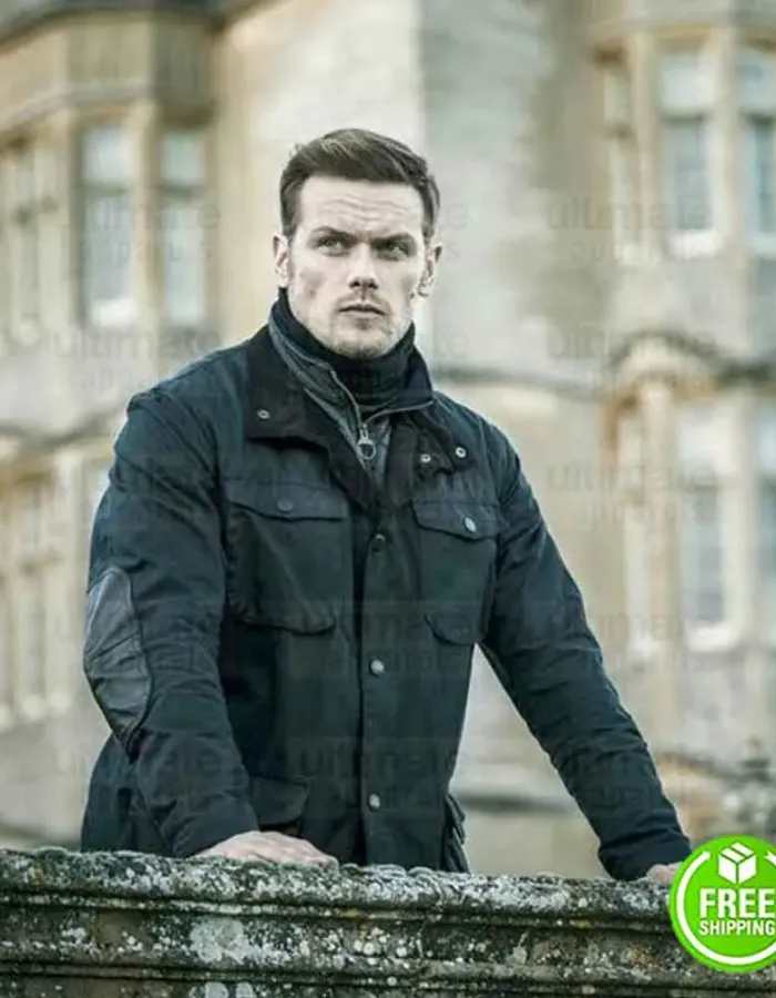 SAS: RED NOTICE SAM HEUGHAN (TOM BUCKINGHAM) BLACK COTTON JACKET SAS: RED NOTICE SAM HEUGHAN (TOM BUCKINGHAM) BLACK COTTON JACKET