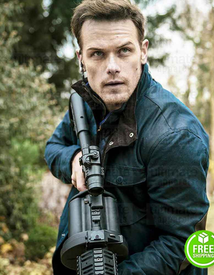 SAS: RED NOTICE SAM HEUGHAN (TOM BUCKINGHAM) BLACK COTTON JACKET