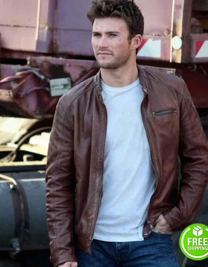THE FATE OF THE FURIOUS SCOTT EASTWOOD (LITTLE NOBODY) BROWN LEATHER JACKET THE FATE OF THE FURIOUS SCOTT EASTWOOD (LITTLE NOBODY) BROWN LEATHER JACKET