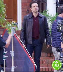 THE LAST FULL MEASURE SEBASTIAN STAN (SCOTT HUFFMAN) BLACK LEATHER JACKET THE LAST FULL MEASURE SEBASTIAN STAN (SCOTT HUFFMAN) BLACK LEATHER JACKET