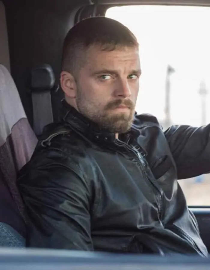 DESTROYER SEBASTIAN STAN (CHRIS) BLACK LEATHER JACKET