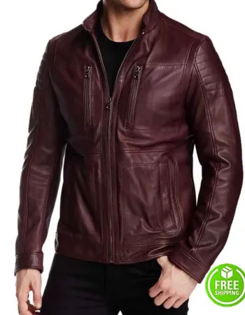 ARROW STEPHEN AMELL (OLIVER QUEEN) MAROON AVIATOR CAFE RACER JACKET