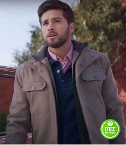 THE CHRISTMAS LISTING TRAVIS BURNS (CHAD EVERETT) GREY COTTON JACKET