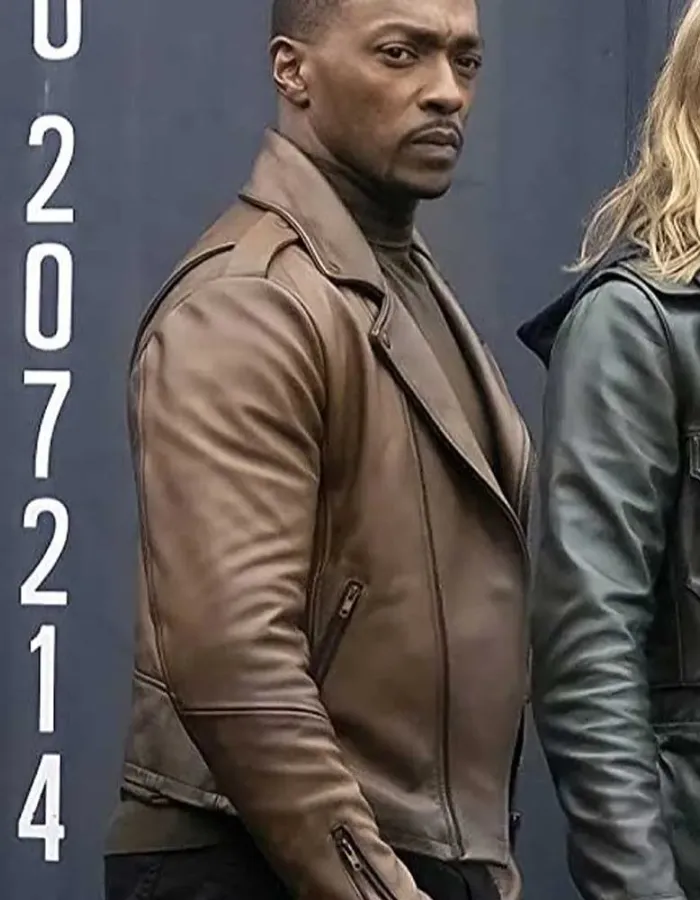 THE FALCON AND THE WINTER SOLDIER ANTHONY MACKIE BROWN JACKET THE FALCON AND THE WINTER SOLDIER ANTHONY MACKIE BROWN JACKET