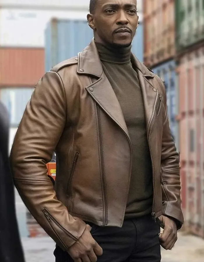 THE FALCON AND THE WINTER SOLDIER ANTHONY MACKIE BROWN JACKET THE FALCON AND THE WINTER SOLDIER ANTHONY MACKIE BROWN JACKET