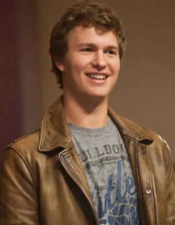 THE FAULT IN OUR STARS ANSEL ELGORT LEATHER JACKET