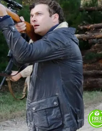 THE WALKING DEAD ROSS MARQUAND (AARON) BLACK HOODED JACKET