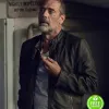 THE WALKING DEAD SEASON 9 JEFFREY DEAN MORGAN (NEGAN) BLACK LEATHER JACKET